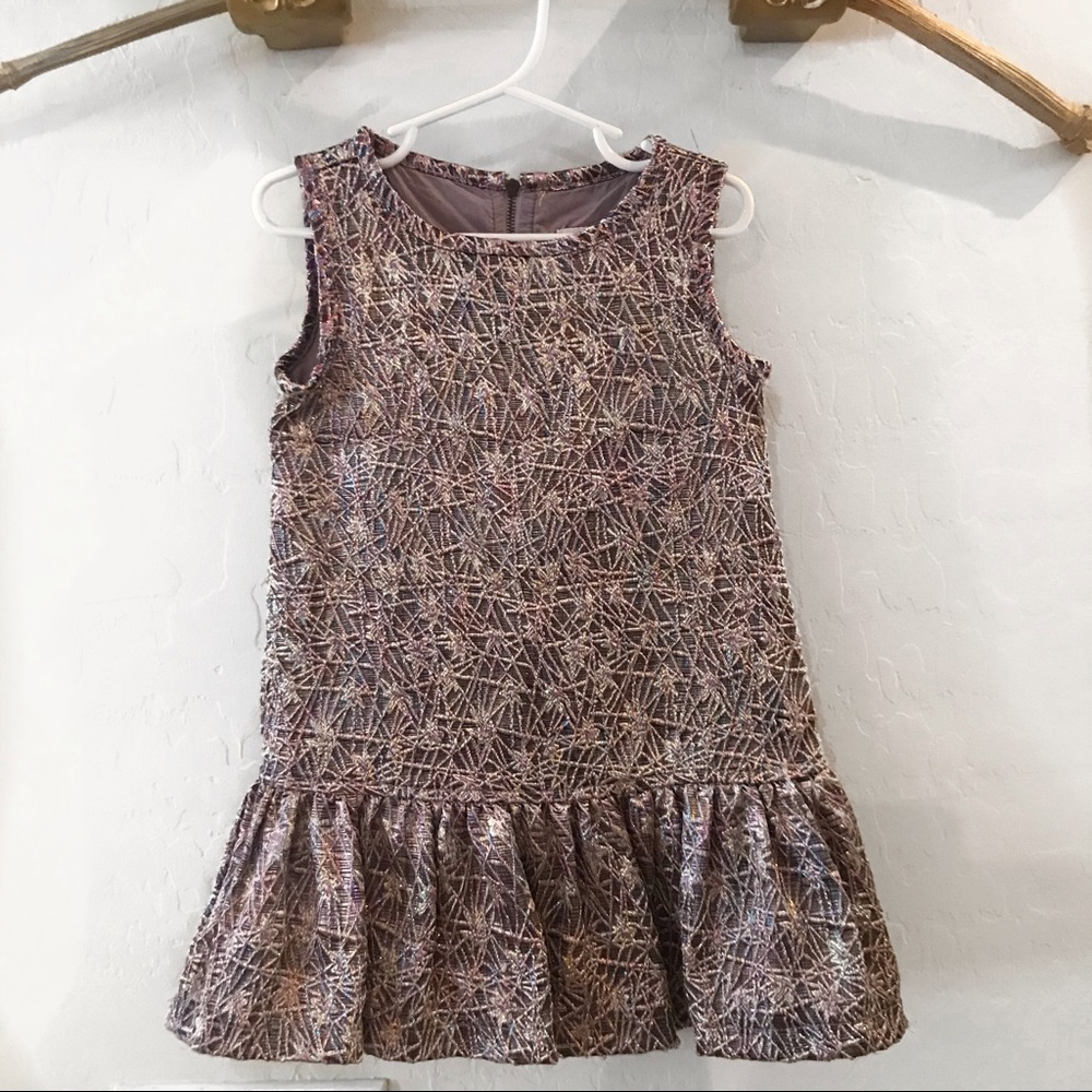 2/3T PEEK Toddler Girls Mauve Metallic Dress